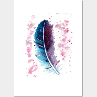 dreamy feather Posters and Art